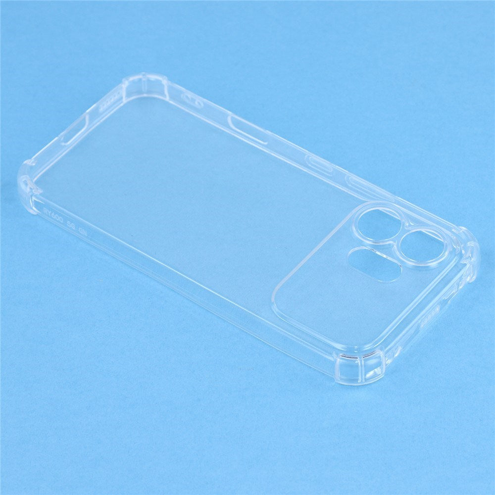 Honor 600 EIDERWOOD Flexibelt Plast Skal m. Stötdämpande Hörn - Genomskinlig