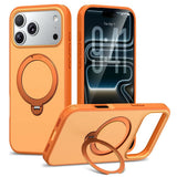 iPhone 18 Pro / 17 Pro EIDERWOOD Hybrid Plast Skal m. Roterbart Kickstand - MagSafe Kompatibel - Orange