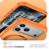 iPhone 18 Pro / 17 Pro EIDERWOOD Hybrid Plast Skal m. Roterbart Kickstand - MagSafe Kompatibel - Orange