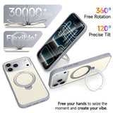 iPhone 18 Pro / 17 Pro EIDERWOOD Hybrid Plast Skal m. Roterbart Kickstand - MagSafe Kompatibel - Vit