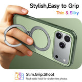 iPhone 18 Pro / 17 Pro EIDERWOOD Hybrid Plast Skal m. Roterbart Kickstand - MagSafe Kompatibel - Grön