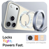 iPhone 18 Pro Max / 17 Pro Max EIDERWOOD Hybrid Plast Skal m. Roterbart Kickstand - MagSafe Kompatibel - Vit