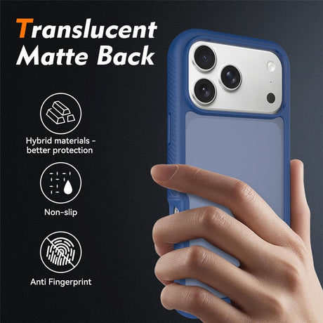 iPhone 18 Pro Max / 17 Pro Max EIDERWOOD Tvådelat Matt Hybrid Plast Skal - Blå