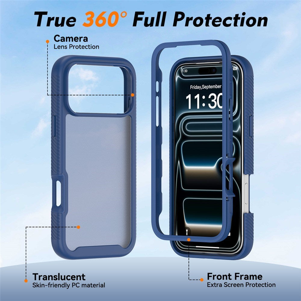 iPhone 18 Pro Max / 17 Pro Max EIDERWOOD Tvådelat Matt Hybrid Plast Skal - Blå