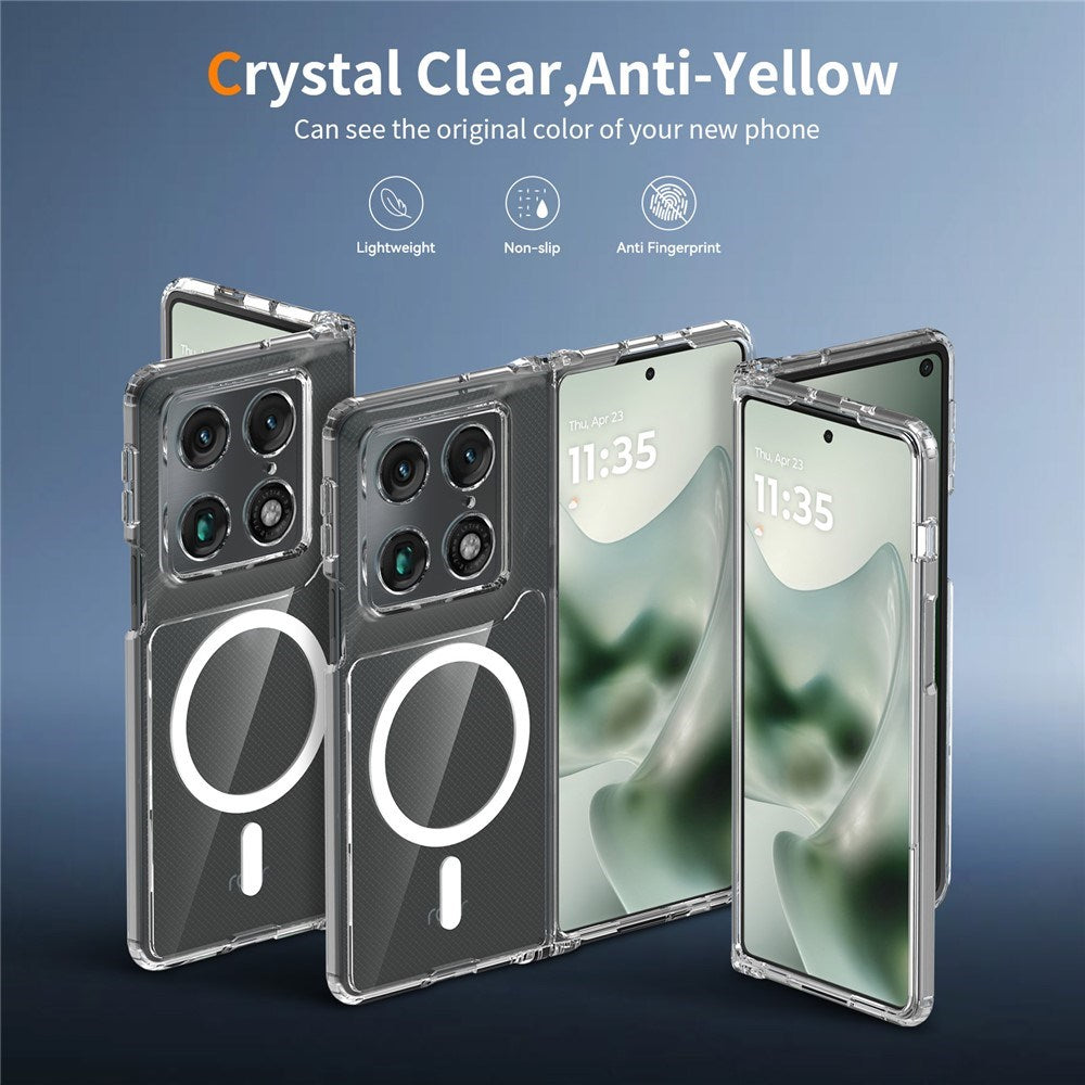 Motorola Razr Fold EIDERWOOD Hybrid Plast Skal - MagSafe Kompatibel - Genomskinlig