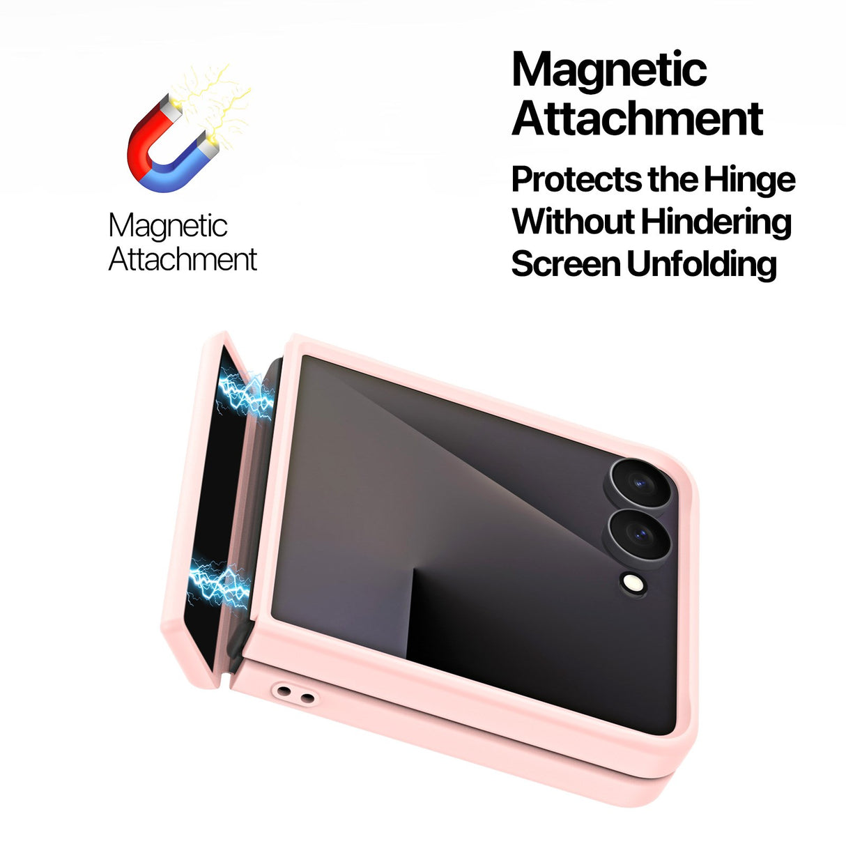 Samsung Galaxy Z Flip8 DUX DUCIS Hybrid Skal med Matt Baksida – MagSafe Kompatibel – Rosa
