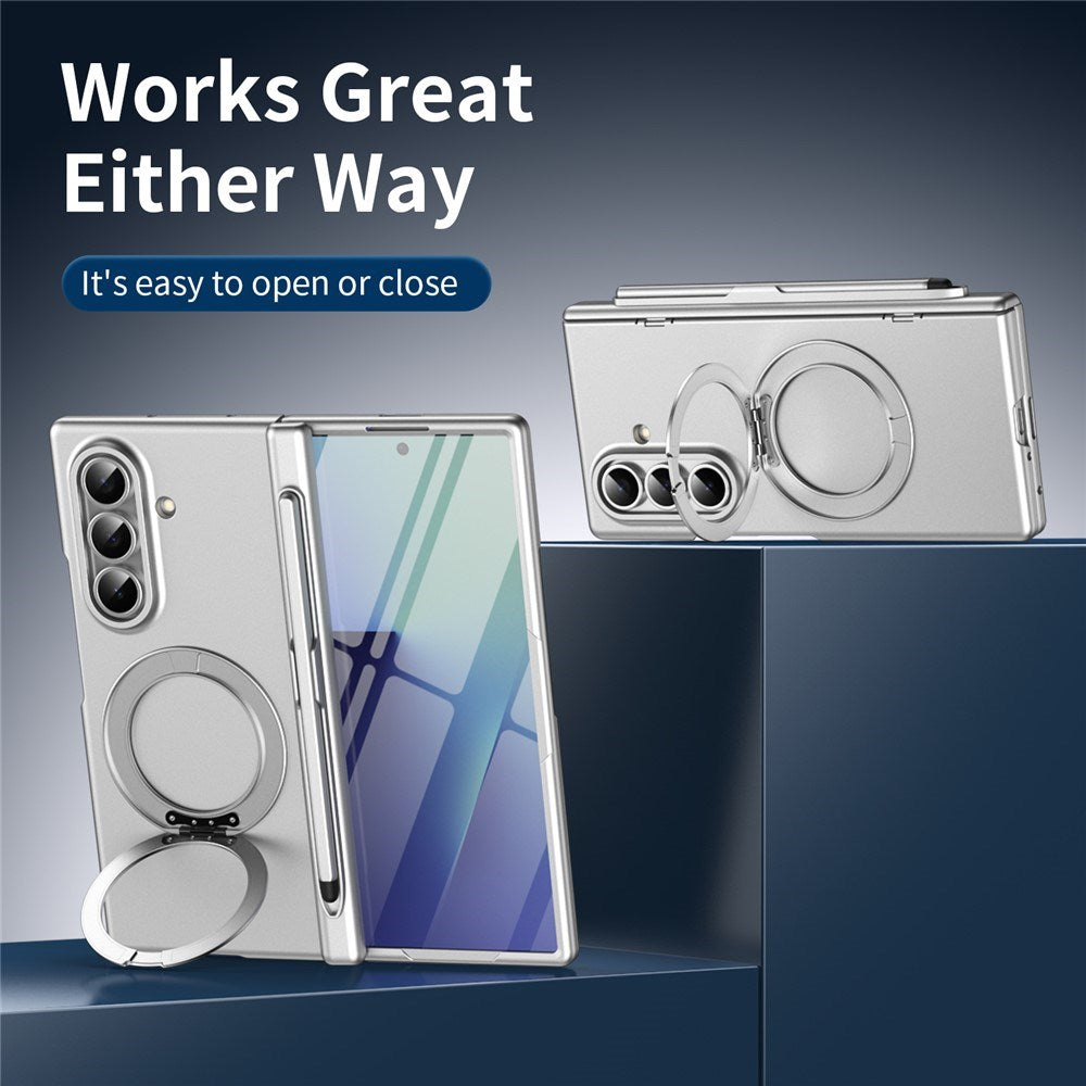 Samsung Galaxy Z Fold8 Ultra EIDERWOOD Skal med Skärmskydd & Stativfunktion - Silver