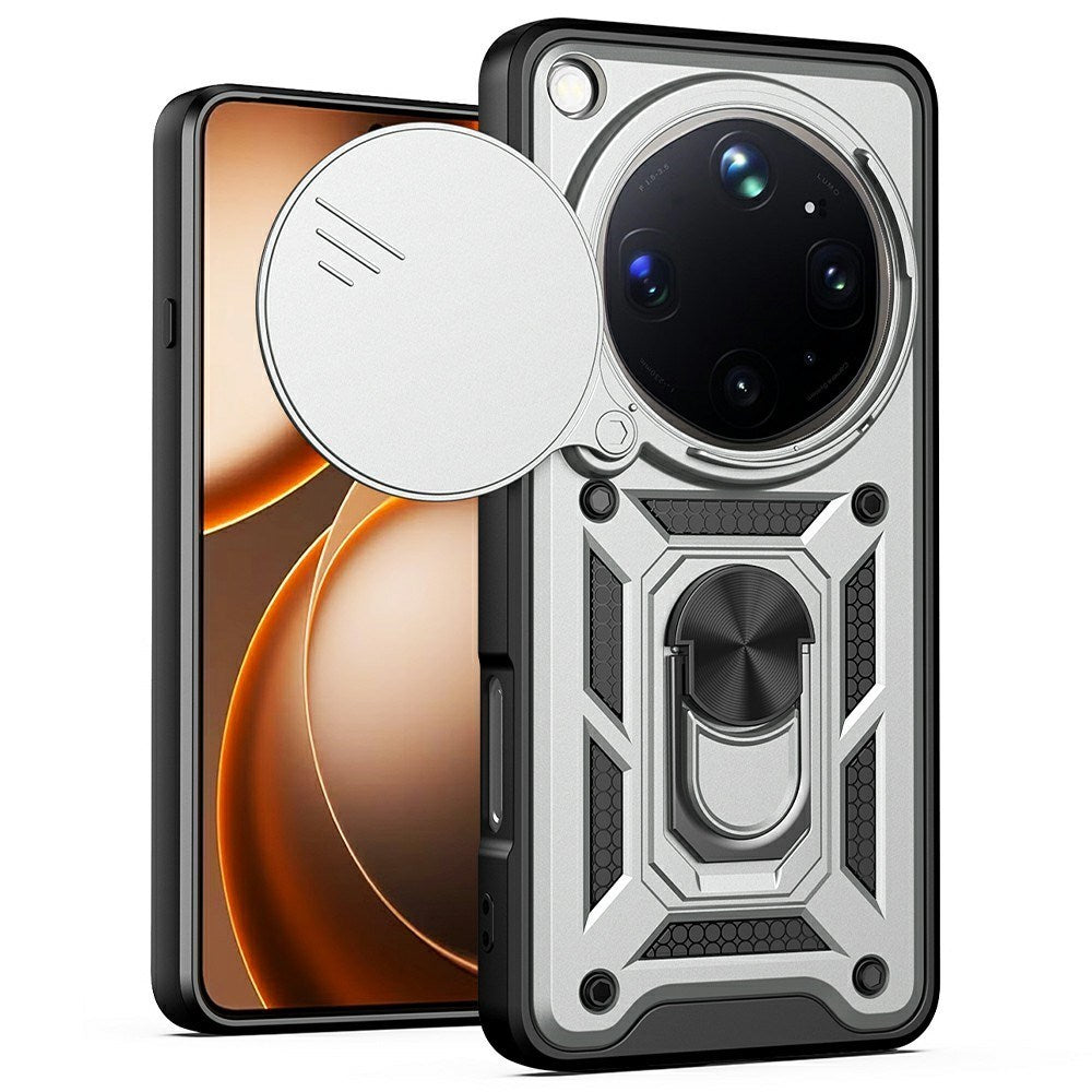 OPPO Find X9 Ultra EIDERWOOD Hantverkare Skal med 360° Roterbar Camslider & Kickstand - Svart / Silver