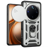 OPPO Find X9 Ultra EIDERWOOD Hantverkare Skal med 360° Roterbar Camslider & Kickstand - Svart / Silver
