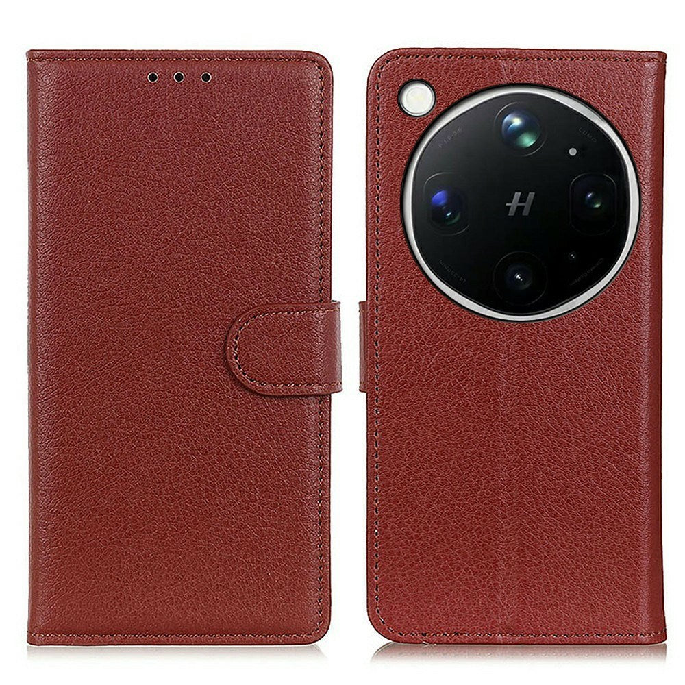 OPPO Find X9 Ultra EIDERWOOD Konstläder Fodral m. Korthållare & Stativfunktion - Brun