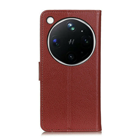 OPPO Find X9 Ultra EIDERWOOD Konstläder Fodral m. Korthållare & Stativfunktion - Brun