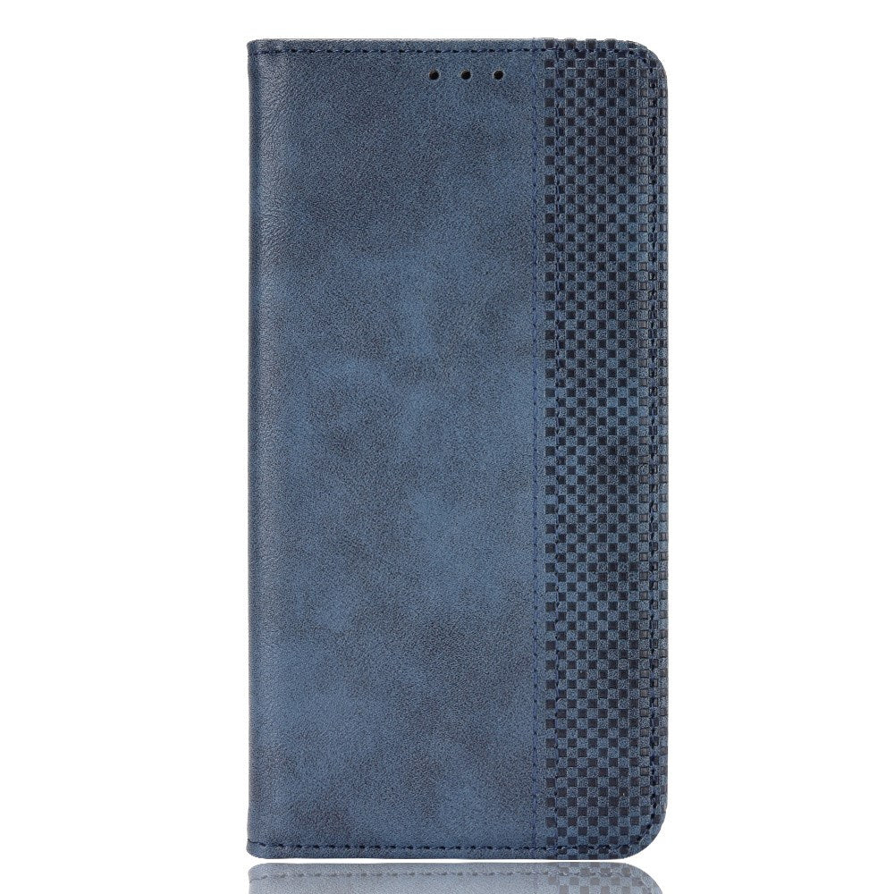 Realme C100 EIDERWOOD Konstläder Fodral m. Korthållare & Stativfunktion - Blå