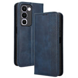 Realme C100 EIDERWOOD Konstläder Fodral m. Korthållare & Stativfunktion - Blå