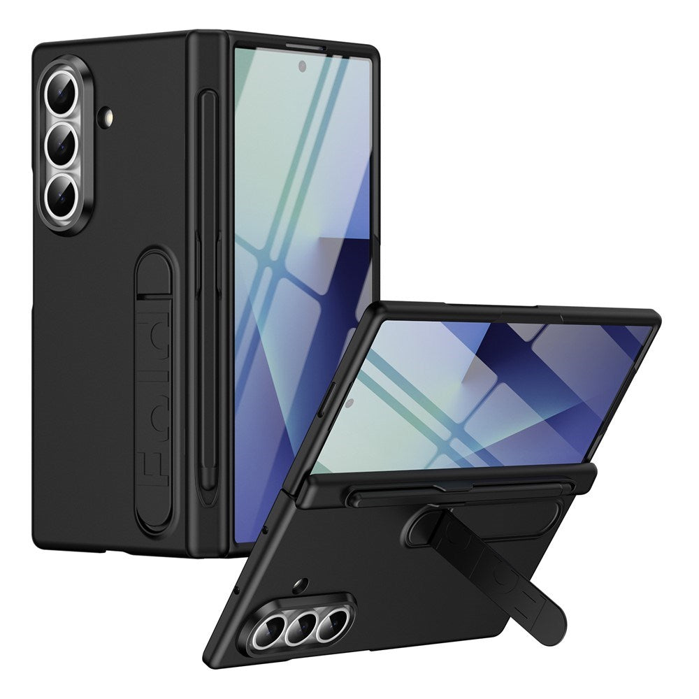Samsung Galaxy Z Fold8 Hård Plast Skal m. Skärmskydd & Ställfunktion - Svart