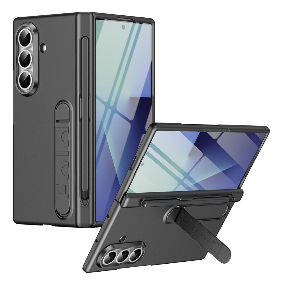 Samsung Galaxy Z Fold8 Hård Plast Skal m. Skärmskydd & Ställfunktion - Grå