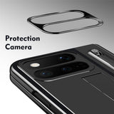 Google Pixel 11 Pro Fold EIDERWOOD Konstläderfodral med Härdat Glas - Svart
