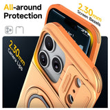iPhone 18 Pro / 17 Pro EIDERWOOD Hybrid Hantverkar Skal m. Korthållare & Cam Slider - MagSafe Kompatibel - Orange