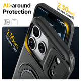 iPhone 18 Pro / 17 Pro EIDERWOOD Hybrid Hantverkar Skal m. Korthållare & Cam Slider - MagSafe Kompatibel - Svart