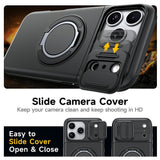 iPhone 18 Pro / 17 Pro EIDERWOOD Hybrid Hantverkar Skal m. Korthållare & Cam Slider - MagSafe Kompatibel - Svart