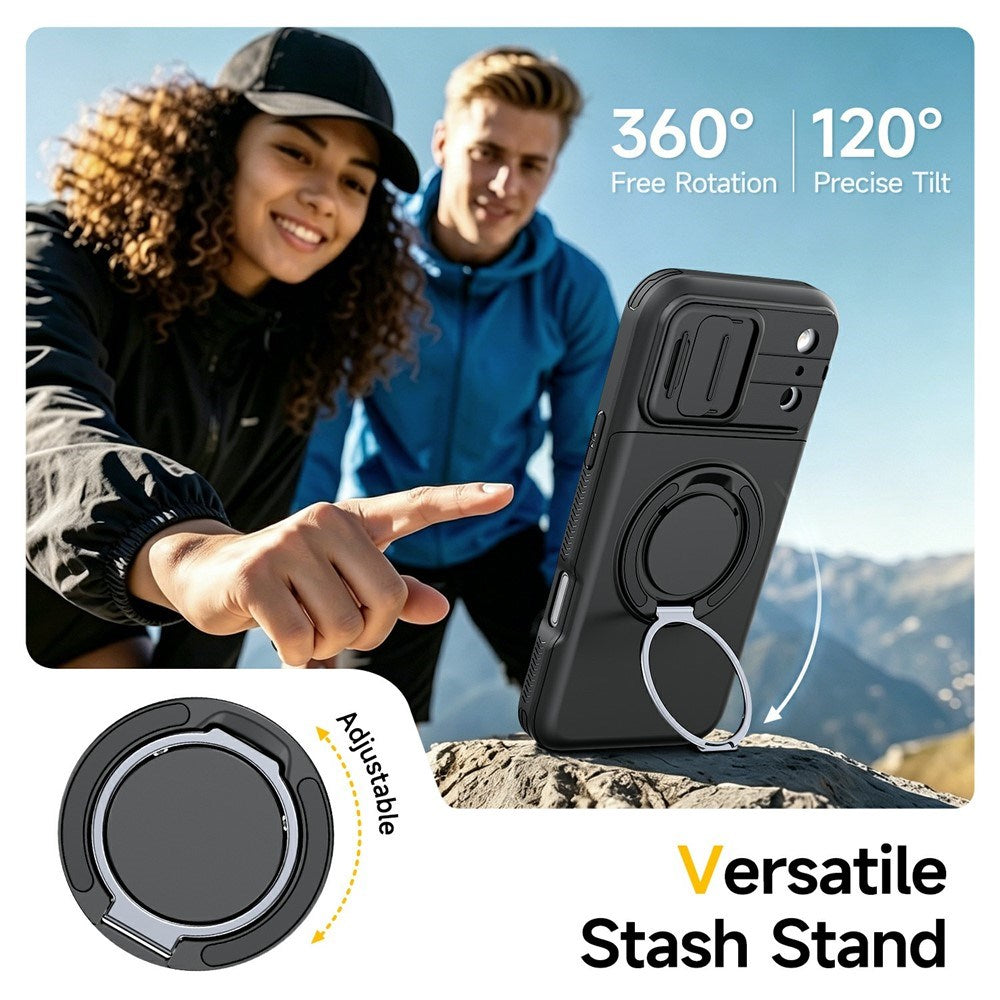 iPhone 18 Pro / 17 Pro EIDERWOOD Hybrid Hantverkar Skal m. Korthållare & Cam Slider - MagSafe Kompatibel - Svart