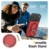 iPhone 18 Pro / 17 Pro EIDERWOOD Hybrid Hantverkar Skal m. Korthållare & Cam Slider - MagSafe Kompatibel - Röd