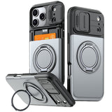 iPhone 18 Pro / 17 Pro EIDERWOOD Hybrid Hantverkar Skal m. Korthållare & Cam Slider - MagSafe Kompatibel - Grå