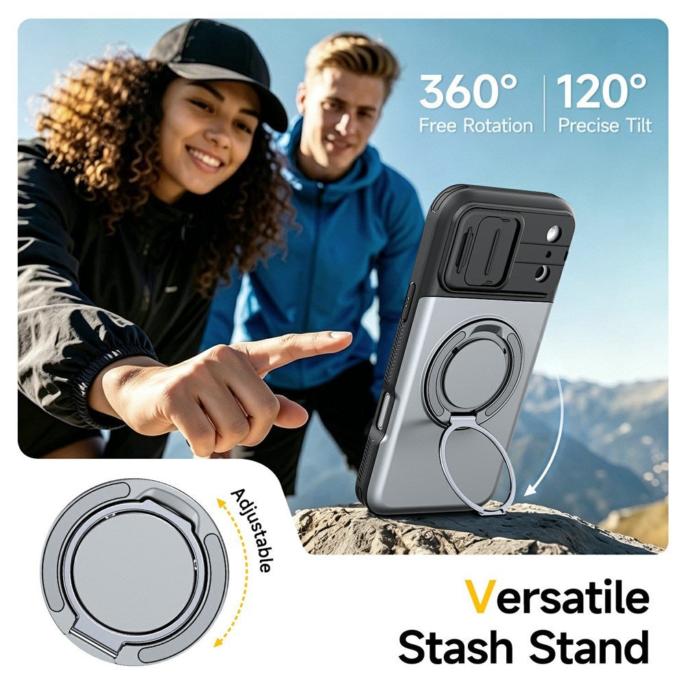iPhone 18 Pro / 17 Pro EIDERWOOD Hybrid Hantverkar Skal m. Korthållare & Cam Slider - MagSafe Kompatibel - Grå