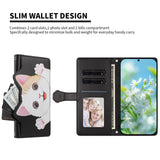 iPhone 12 / 12 Pro Fodral med 3D-Kattöron - Korthållare & Stativfunktion - Svart