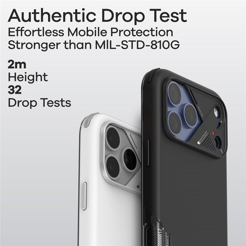 iPhone 17 Pro Max AULUMU Stötdämpande Hybrid Skal - MagSafe Kompatibelt - Svart