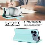 iPhone 18 Pro Max / 17 Pro Max Fodral med 3D-Kattöron - Korthållare & Stativfunktion - Blå