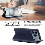 iPhone 18 Pro Max / 17 Pro Max Fodral med 3D-Kattöron - Korthållare & Stativfunktion - Lila