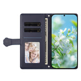 iPhone 18 Pro Max / 17 Pro Max Fodral med 3D-Kattöron - Korthållare & Stativfunktion - Lila