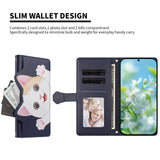 iPhone 18 Pro Max / 17 Pro Max Fodral med 3D-Kattöron - Korthållare & Stativfunktion - Lila