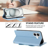 iPhone 18 / 17 Fodral med 3D-Kattöron - Korthållare & Stativfunktion - Blå