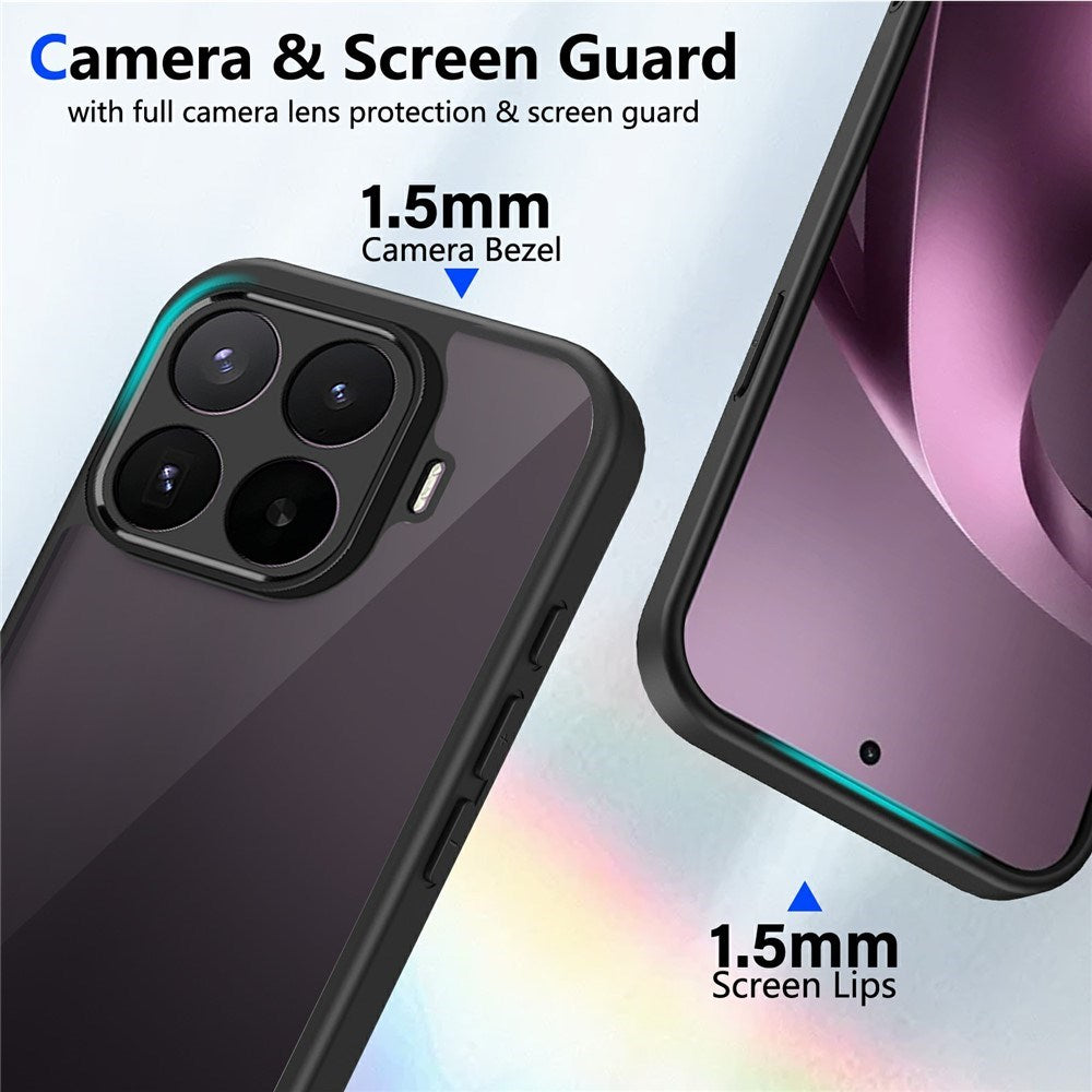 Xiaomi 17T Pro Hybrid Skal med Matt Yta - Svart / Genomskinlig