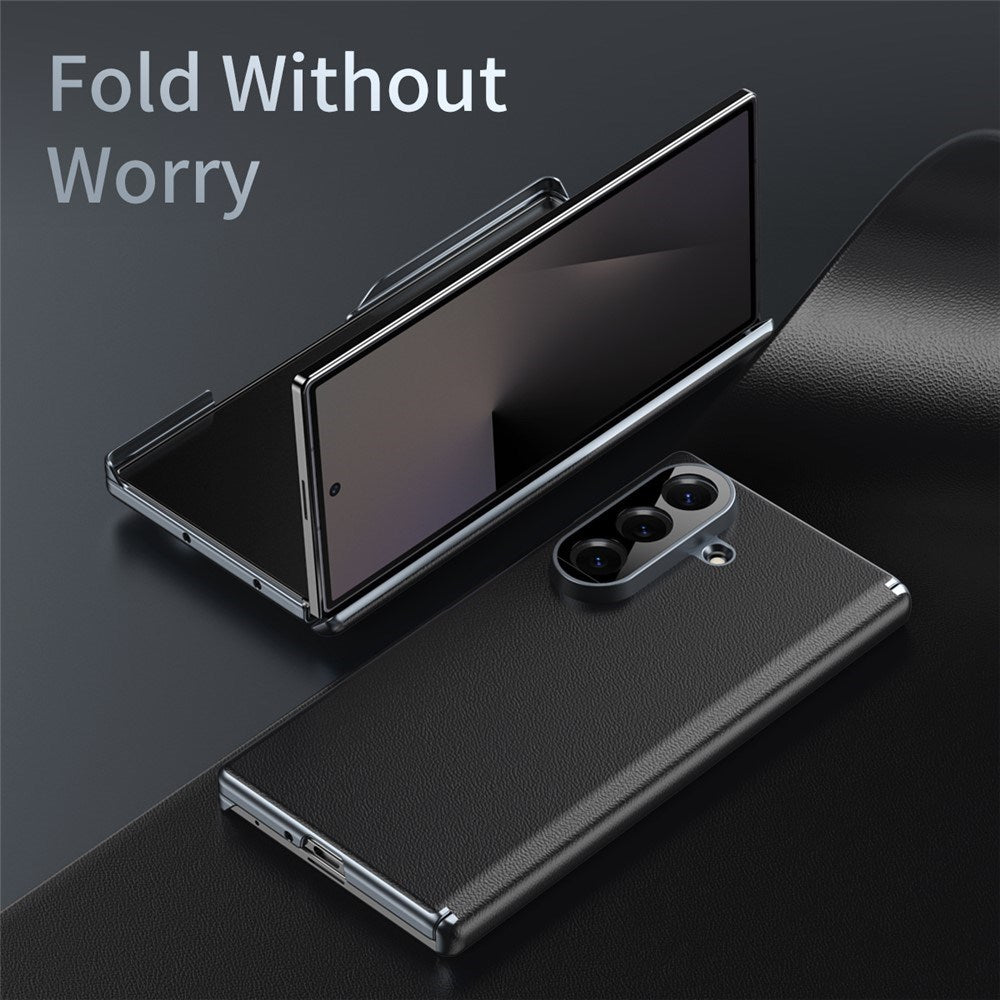 Samsung Galaxy Z Fold8 Ultra Konstläder Baksida Skal - Svart