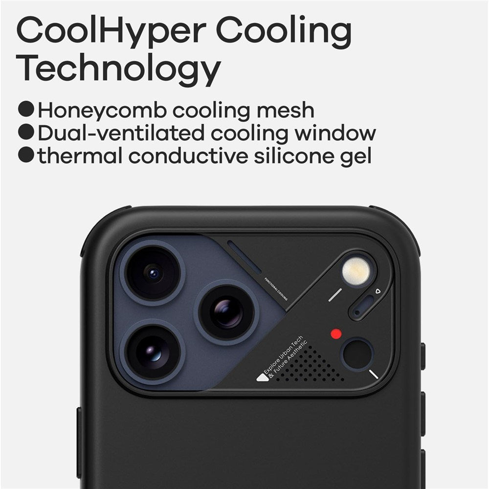 iPhone 17 Pro AULUMU Konstläder Skal - MagSafe Kompatibel - Svart