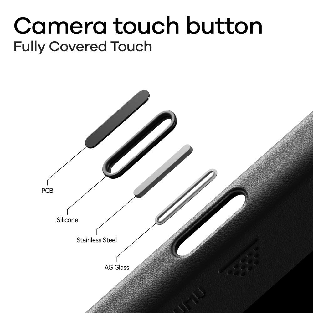iPhone 17 Pro AULUMU Konstläder Skal - MagSafe Kompatibel - Svart