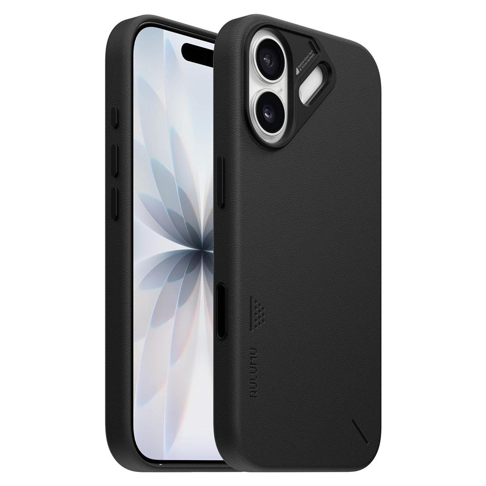 iPhone 17 AULUMU Konstläder Skal - MagSafe Kompatibel - Svart