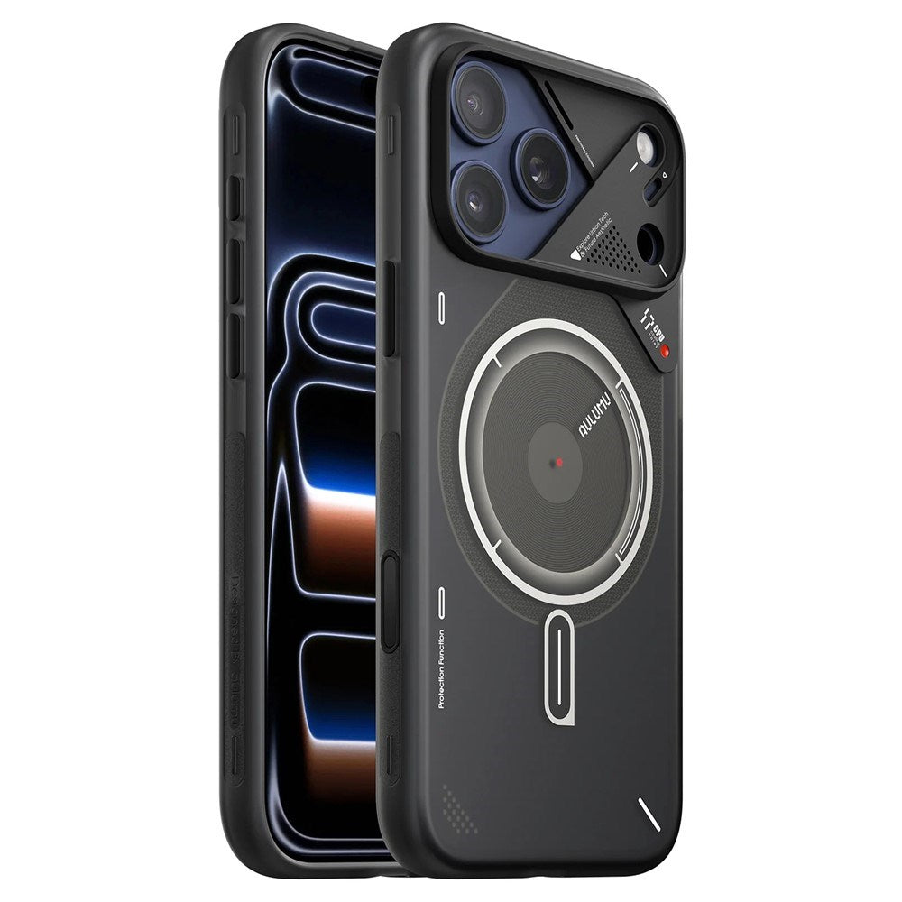 iPhone 17 Pro AULUMU Luminous Flexibelt Plast Skal - MagSafe Kompatibel - Svart
