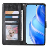 Motorola Moto G47 / G37 EIDERWOOD Läderfodral med Plånbok och Rem - Svart