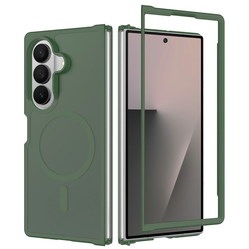 Samsung Galaxy Z Fold8 Matt Flexibelt Plast Skal - MagSafe Kompatibel - Grön
