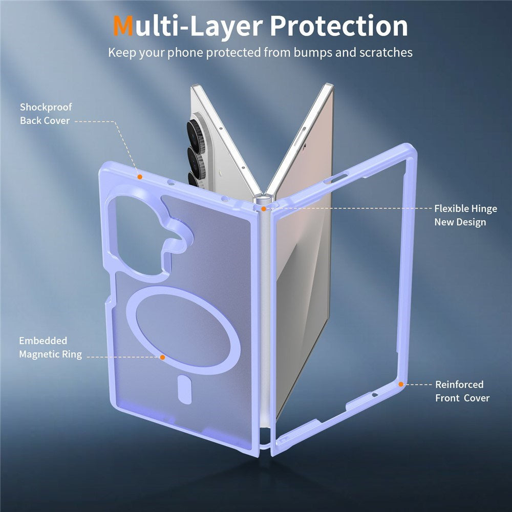 Samsung Galaxy Z Fold8 Matt Flexibelt Plast Skal - MagSafe Kompatibel - Lila