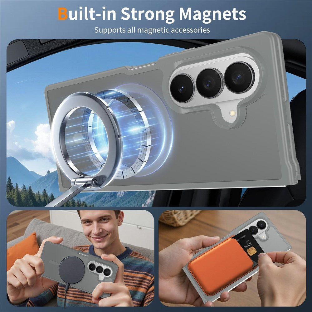 Samsung Galaxy Z Fold8 Matt Flexibelt Plast Skal - MagSafe Kompatibel - Grå