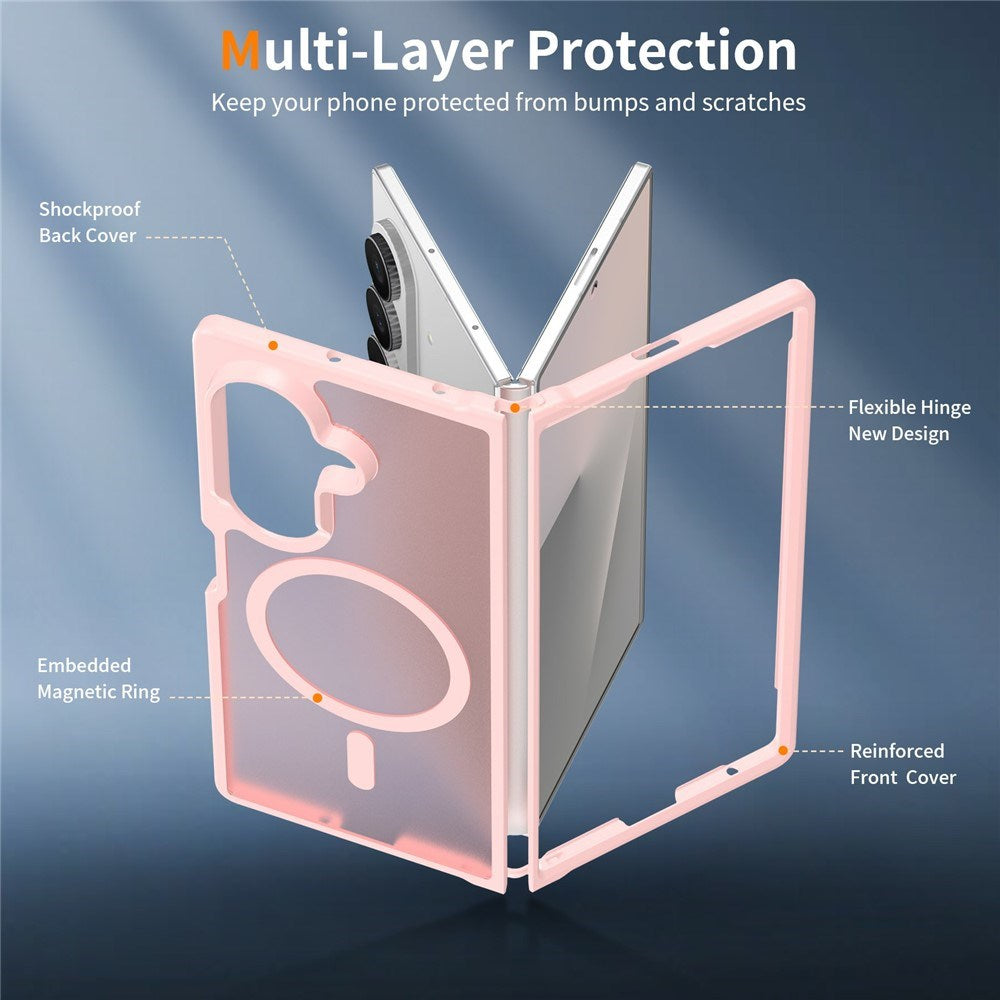 Samsung Galaxy Z Fold8 Matt Flexibelt Plast Skal - MagSafe Kompatibel - Rosa