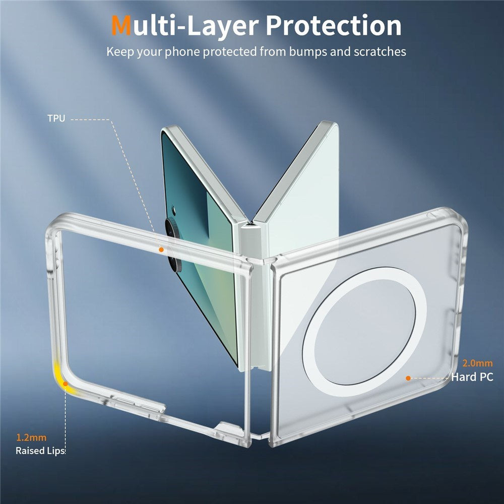 Samsung Galaxy Z Flip8 Matt Flexibelt Plast Skal - MagSafe Kompatibel - Genomskinlig