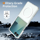 Samsung Galaxy Z Flip8 Matt Flexibelt Plast Skal - MagSafe Kompatibel - Genomskinlig