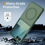 Samsung Galaxy Z Flip8 Matt Flexibelt Plast Skal - MagSafe Kompatibel - Grön