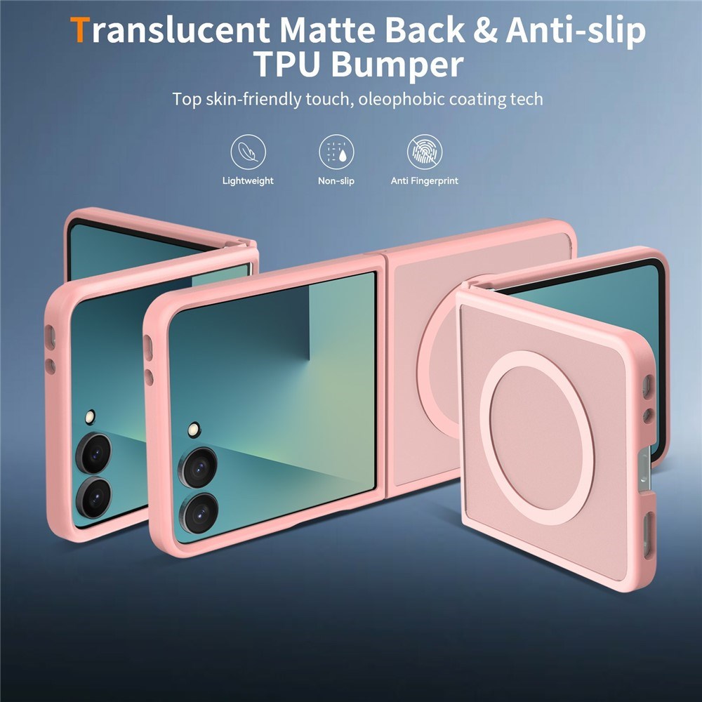 Samsung Galaxy Z Flip8 Matt Flexibelt Plast Skal - MagSafe Kompatibel - Rosa