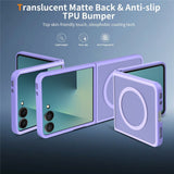 Samsung Galaxy Z Flip8 Matt Flexibelt Plast Skal - MagSafe Kompatibel - Lila